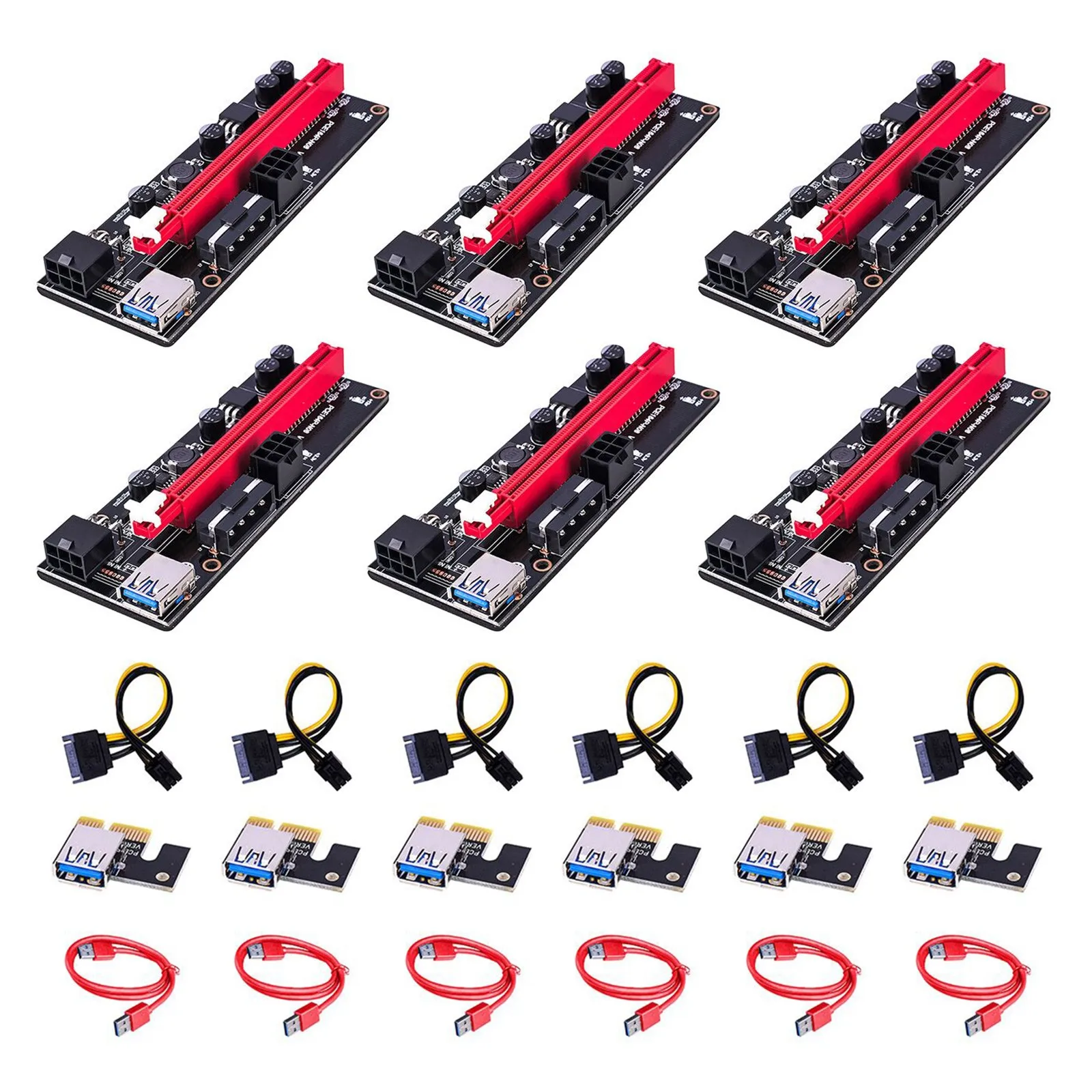 

Адаптер-переходник Ver009, Usb 3,0, PCI-E, 15-Pin на 6-Pin