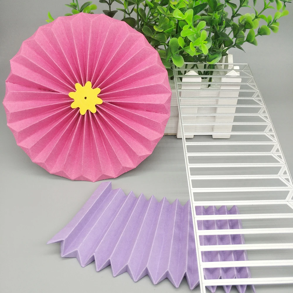 

Creased circle, umbrella shape, flower metal cutting die, scrapbook, photo album, greeting card, DIY decoration