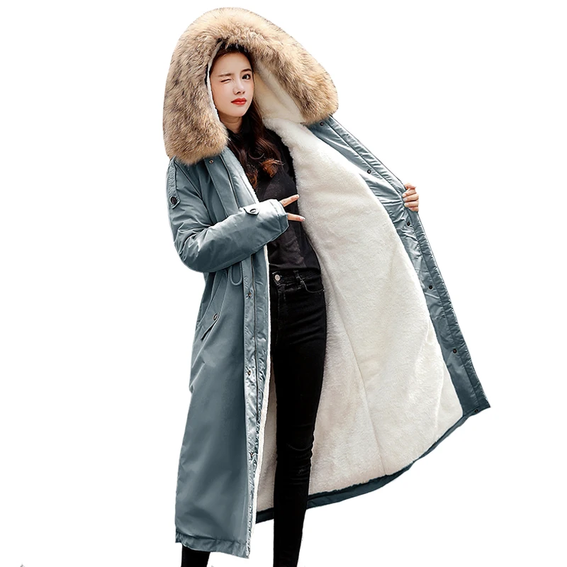 30 градусов зимняя одежда X-long parkas зимняя куртка женская меховая куртка с капюшоном Женское пальто с подкладкой из пуха Толстая зимняя куртка женская одежда