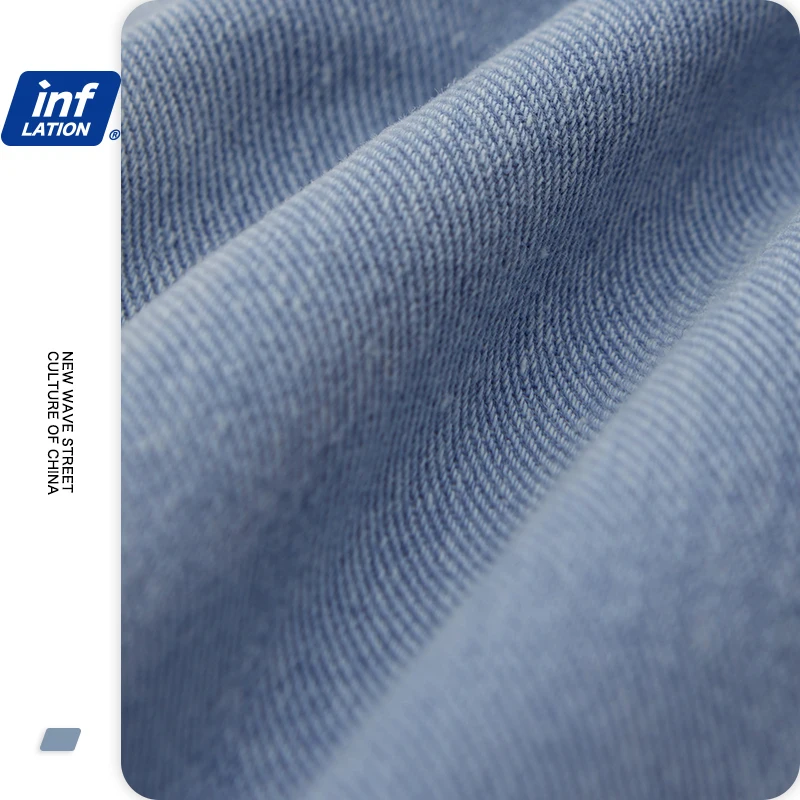 

INFLTION Fashion Men Jeans 2020 Harajuku Cargo Denim Pant Men Streetwear Stretch Loose Straight Pant Male 3274W