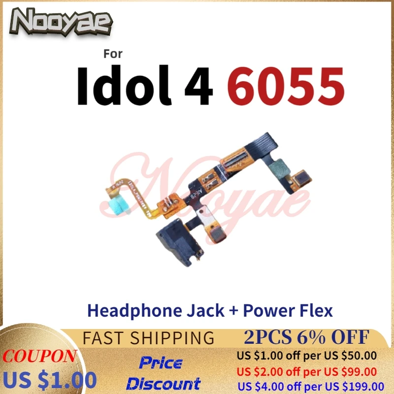 Микрофон OT 6055 микрофон для Alcatel Idol 4 OT6055 разъем наушников аудиоразъем с кнопкой