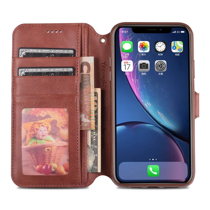 Магнитный кожаный чехол-бумажник с откидной крышкой для iPhone 11 Pro XS Max XR X 7 8 6 6s Plus, чехол для телефона samsung Note 10 9 8 S10 Plus Coque