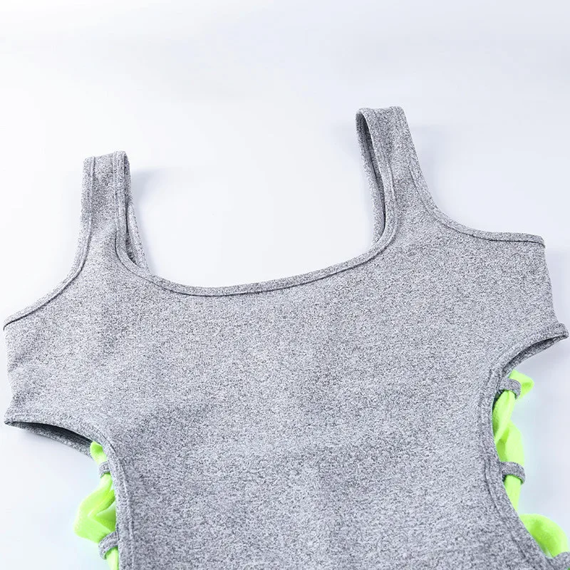 

Women Summer Fashion Hollow Out Bandage Long Rompers Sleeveless Slim Fitless Jumpsuits