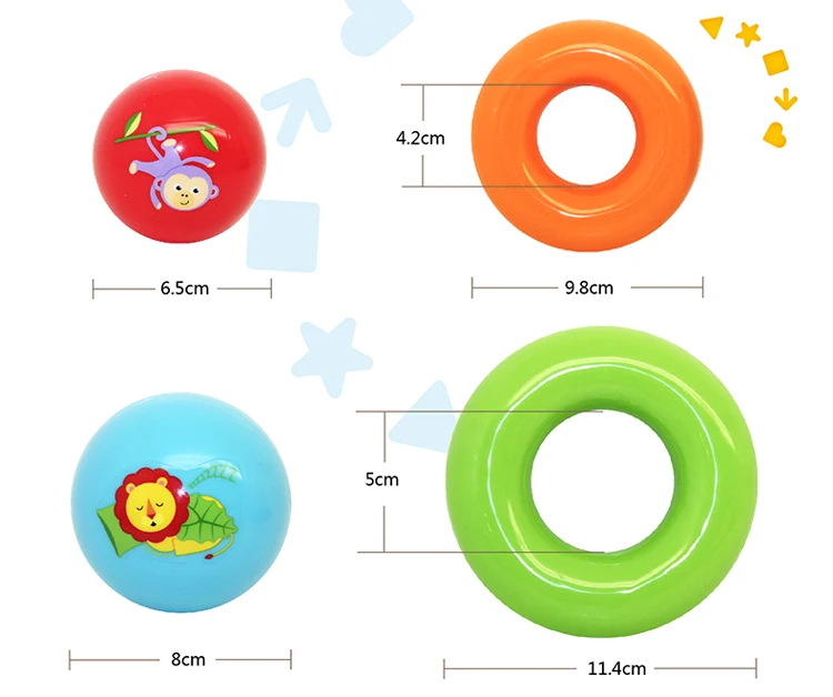 Fisher-Price детские игрушечные мячи тренировочный мяч штабелирование мяч наконечник надувной мяч ручной мячик пинч мяч детский мяч для обучения детей