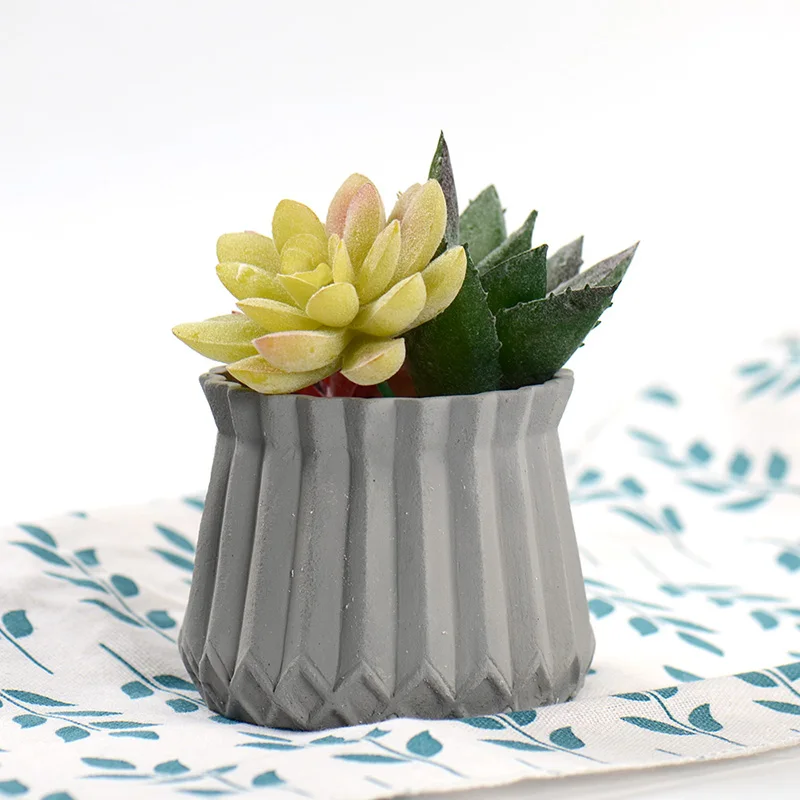 

Silicone Concrete Planter Mold Succulent Flower Pot Cement Mould Terrace and Garden Handmade Decoration Tool