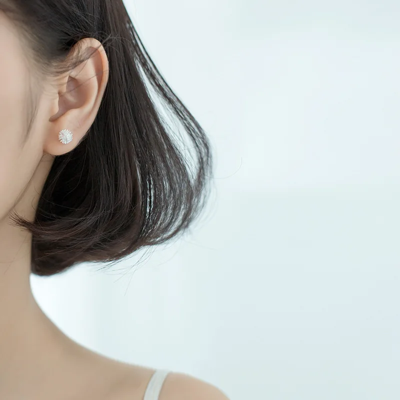 Женские серьги гвоздики из серебра 925 пробы 7 мм x мм|earrings gift|fashion stud earringsstud earrings |