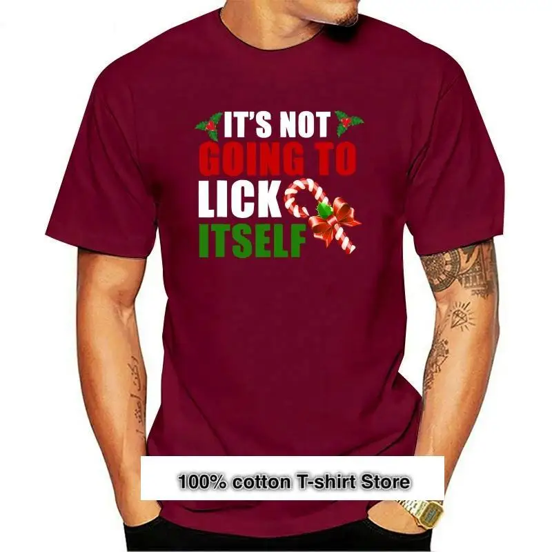 

Camiseta para hombre y mujer, jersey de Navidad que no se va a lamer, nueva
