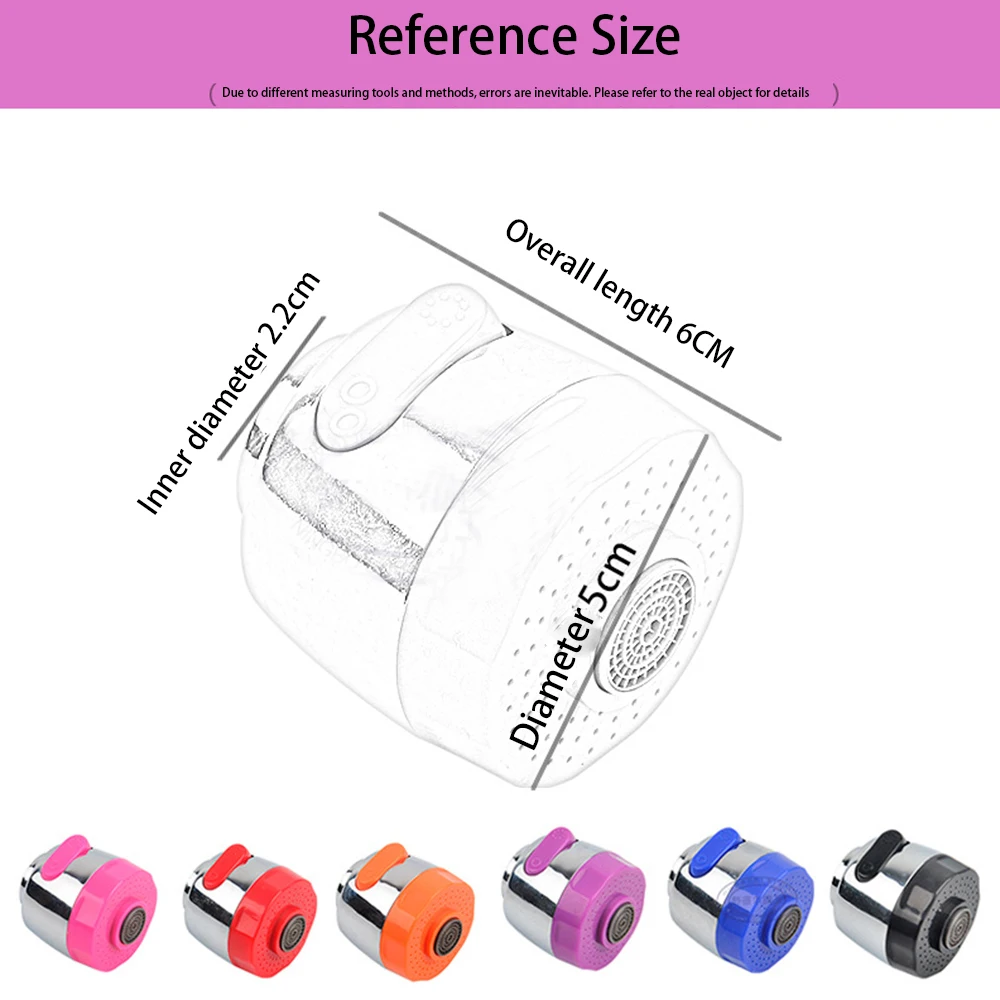 

Kitchen Faucet ABS + Stainless Steel Splash-proof Universal Faucet Shower Water Rotatable Filter Sprayer Nozzle Color Random