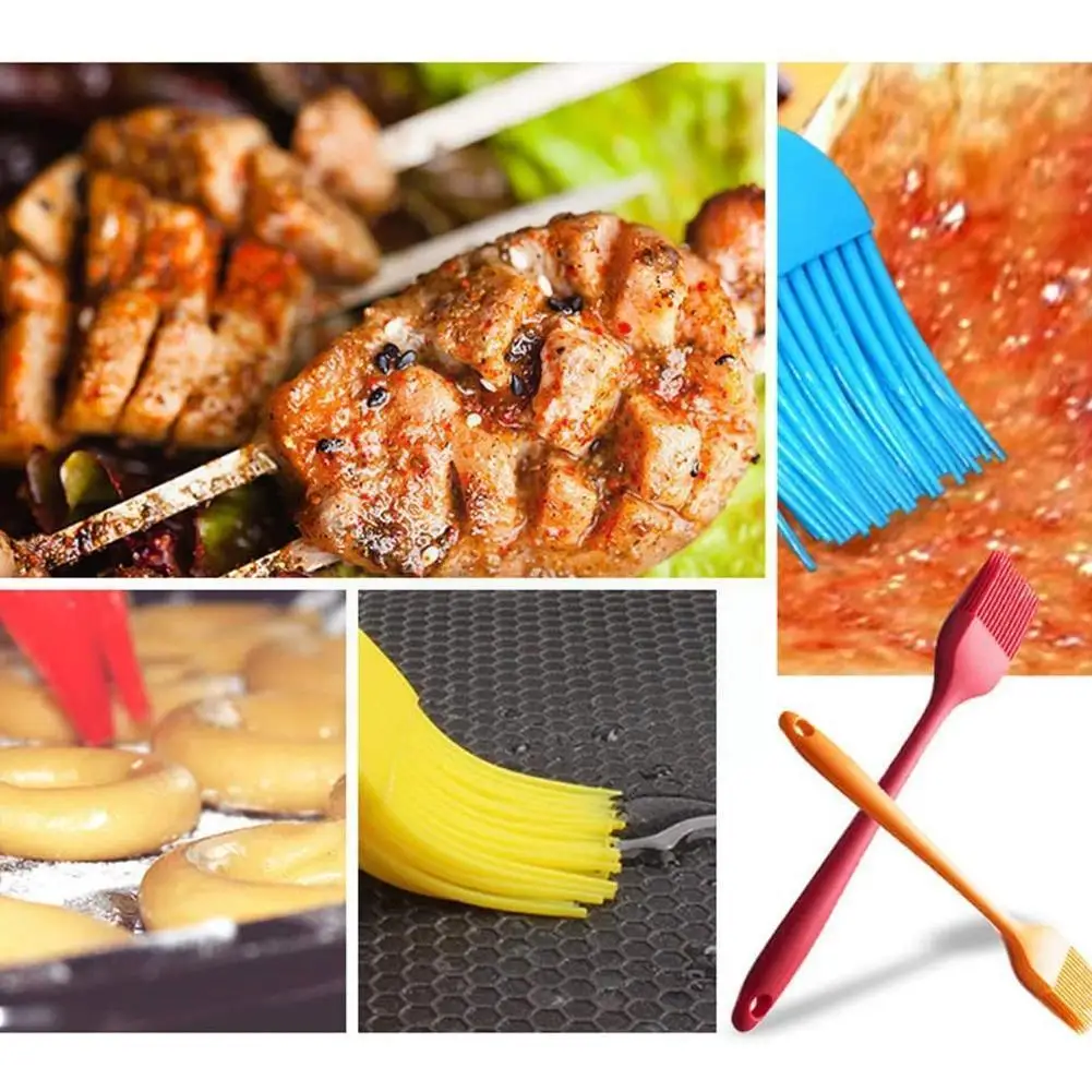 

Silicone Basting Brush High Heat Resisting Liquid Oil Utensil Cooking Accessories Brush Honey Bbq Kitchen Safety K8s7