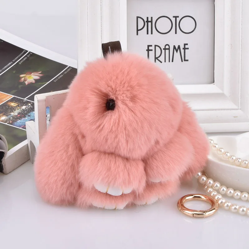 Новый камер Мгновенной Печати mini 8 см с мехом кролика брелок для ключей Meng кролик