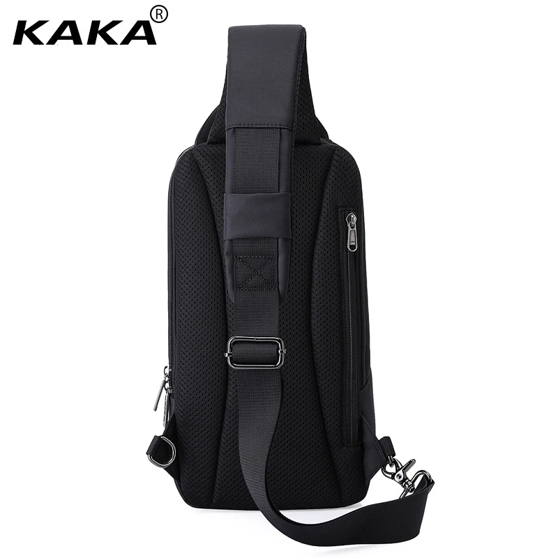 2020 New KAKA Brand Cool Men and Men's Fashion Messenger bags 100% waterproof Oxford Chest Cross Body Bags Leisure Packs Black |