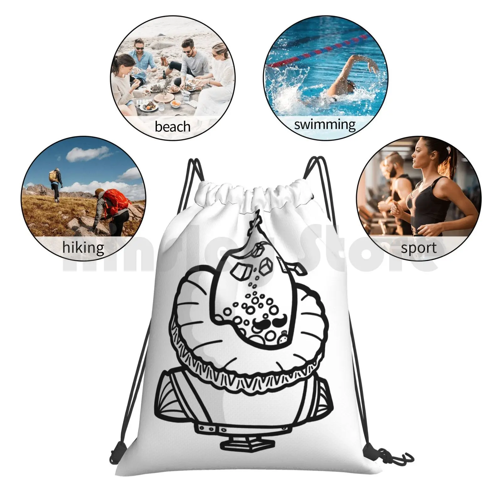 

Bottled Up Shakespeare Backpack Drawstring Bag Riding Climbing Gym Bag Shakespeare Cartoon Cool Wisethat Smart Nerd