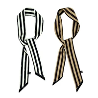 long handbag scarf ribbon 2021 spring and summer new stripe printing ladies silk scarf beach outing neck scarf headband m0