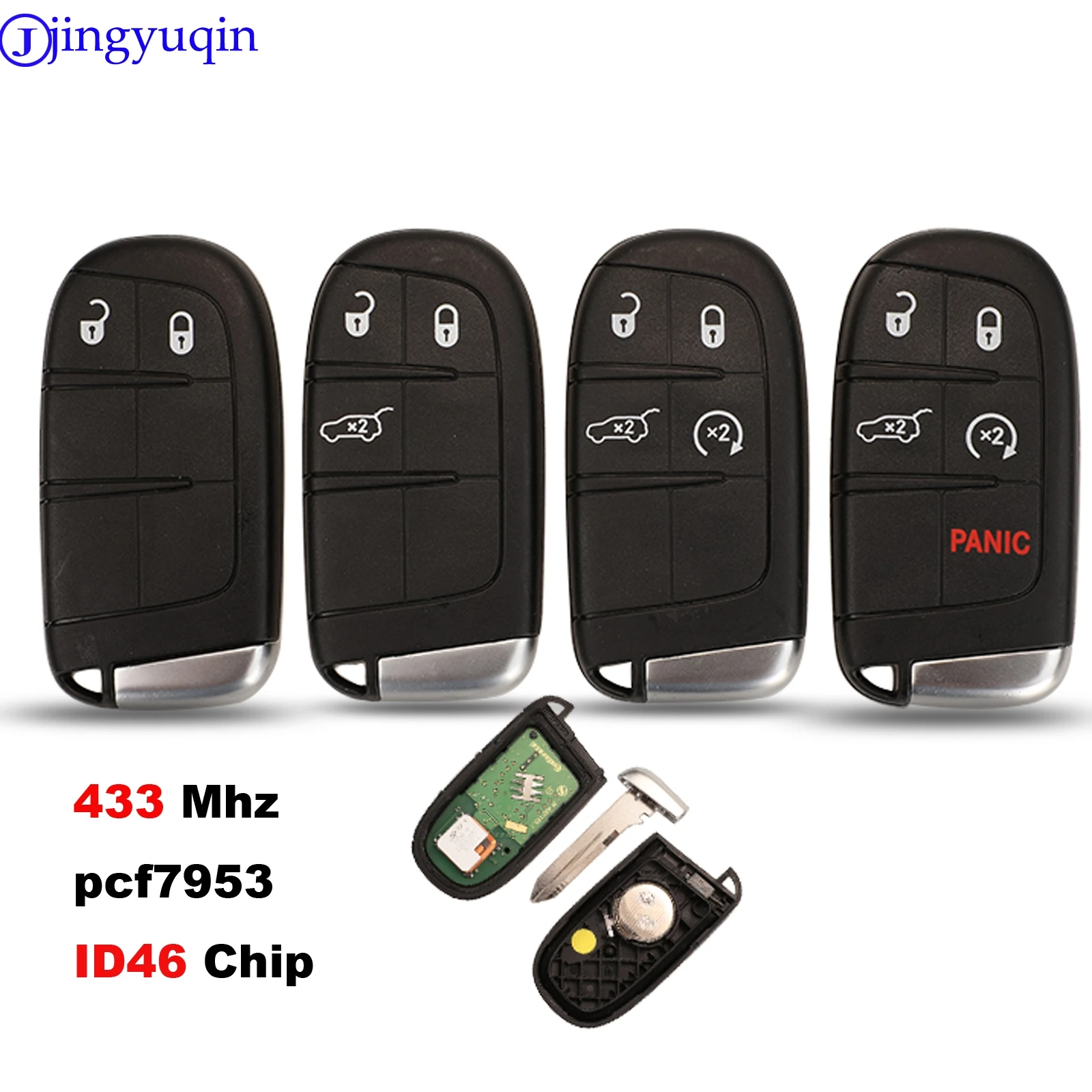 Умный Дистанционный Автомобильный Ключ Jingyuqin 433 Мгц С Чипом Pcf7953/id46