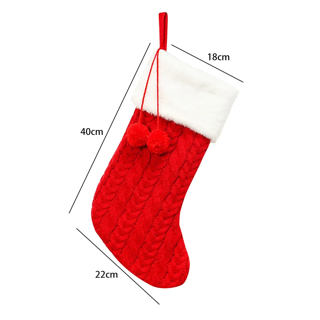 Рождественские Мини чулки разноцветные клетчатые с плюшевой манжета