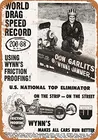 Металлический знак-1965 Don Garlits World Drag Speed с записью-винтажный Настенный декор для кафе, пивного бара, декоративные поделки
