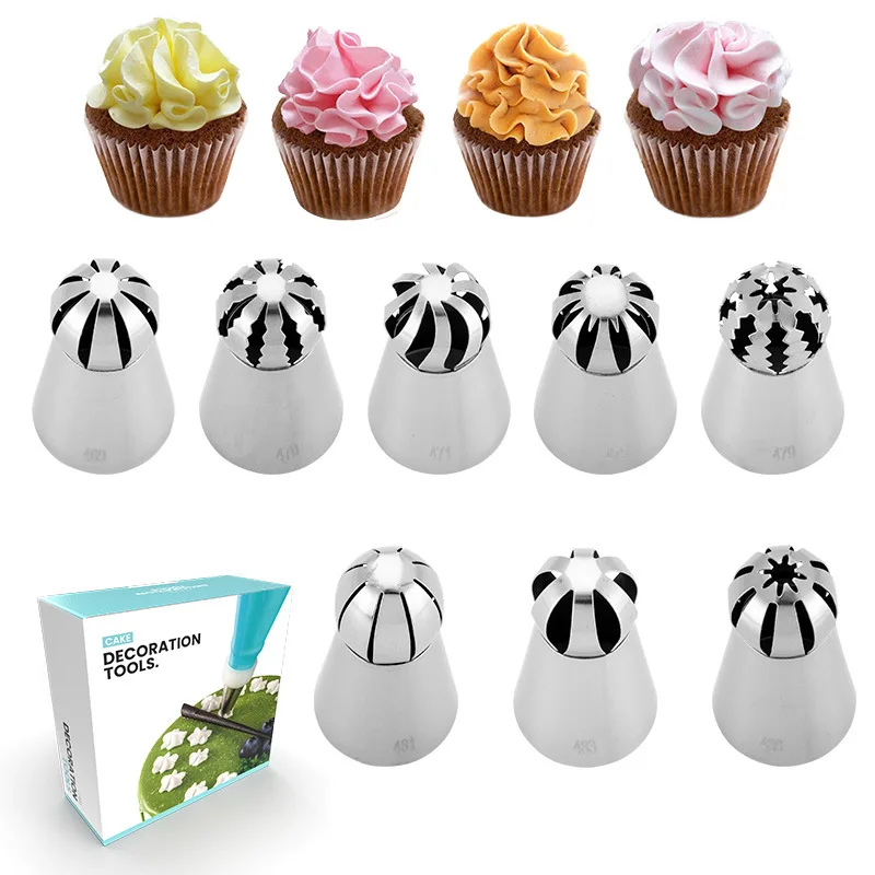 Russian Nozzle Converter Cleaning Brush Disposable Bag Fondant Cake Decorating Tools Baking Set Home Novice Supplies | Дом и сад