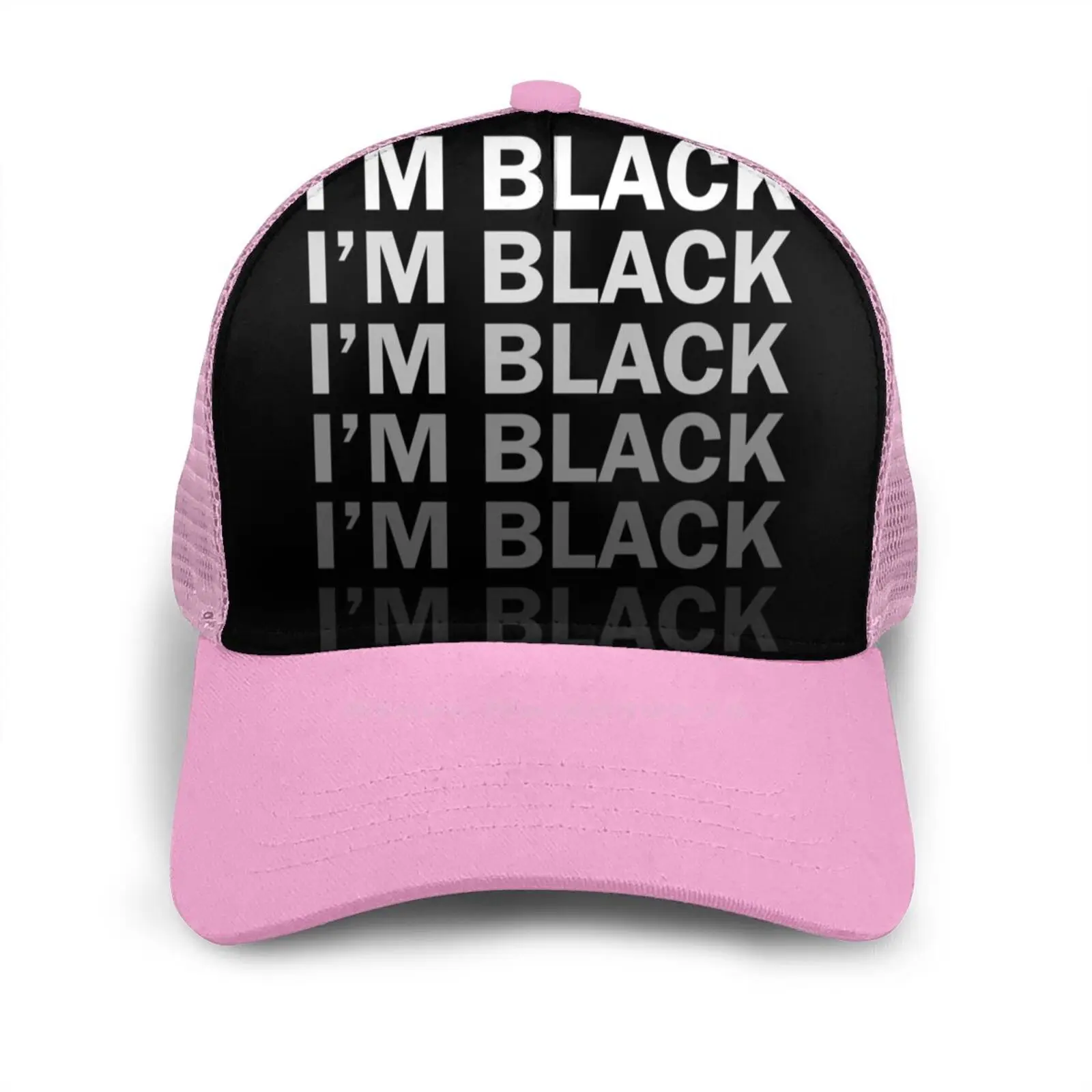 

I'M Black Curved Edge Mesh Baseball Cap Black Black Lives Matter Black Is Beautiful Blackpower Black Power Live Black Lives