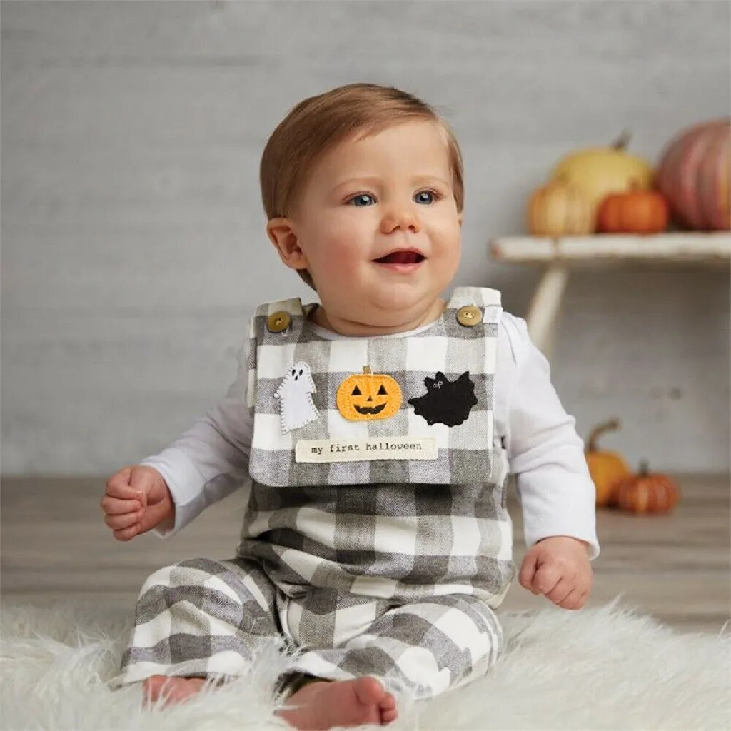 JAYCOSIN/костюм на Хэллоуин для маленьких мальчиков и девочек Комбинезон в клетку с