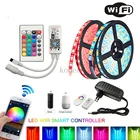 Водонепроницаемая светодиодная лента RGB SMD 2,4 2835 RGBWRGBWW с Wi-FiIR5050G, 60 светодиодов, 12 В постоянного тока + пульт дистанционного управления + адаптер