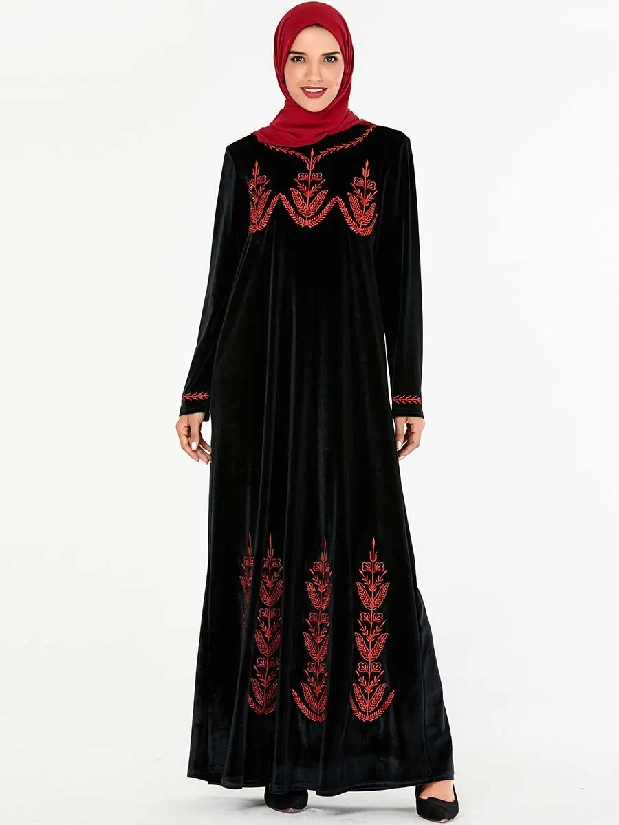 Бархат абайя Пакистан Дубай Турция Бангладеш мусульманская одежда вышивка