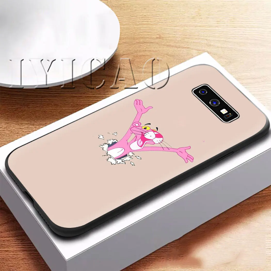 Мягкий силиконовый чехол IYICAO розовый пантера для Samsung A7 A8 A9 A6 Plus 2018 Note 8 9 A3 A5 2017 2016 |