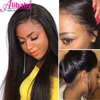 brazilian hair wigs straight lace front wigs pre plucked lace front human hair wigs frontal lace wig with baby hair alibaby