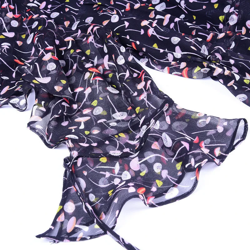 100% шелковое женское длинное платье с принтом элегантное размера плюс на весну и