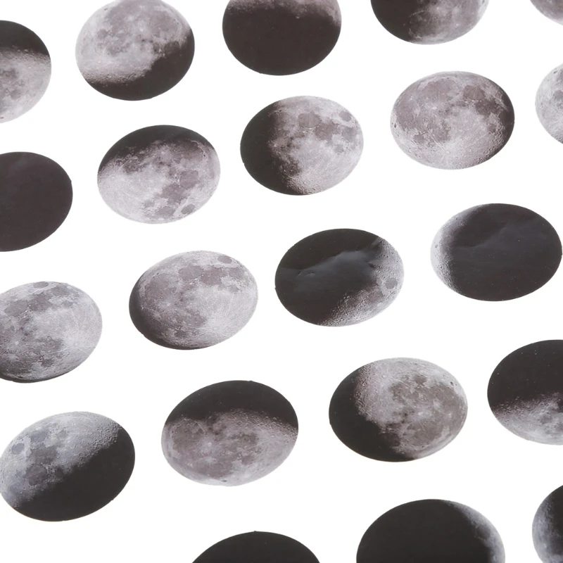 

C5AB Phase Of The Moon Planet Scrapbooking Sticker Stationery School Office Supplies