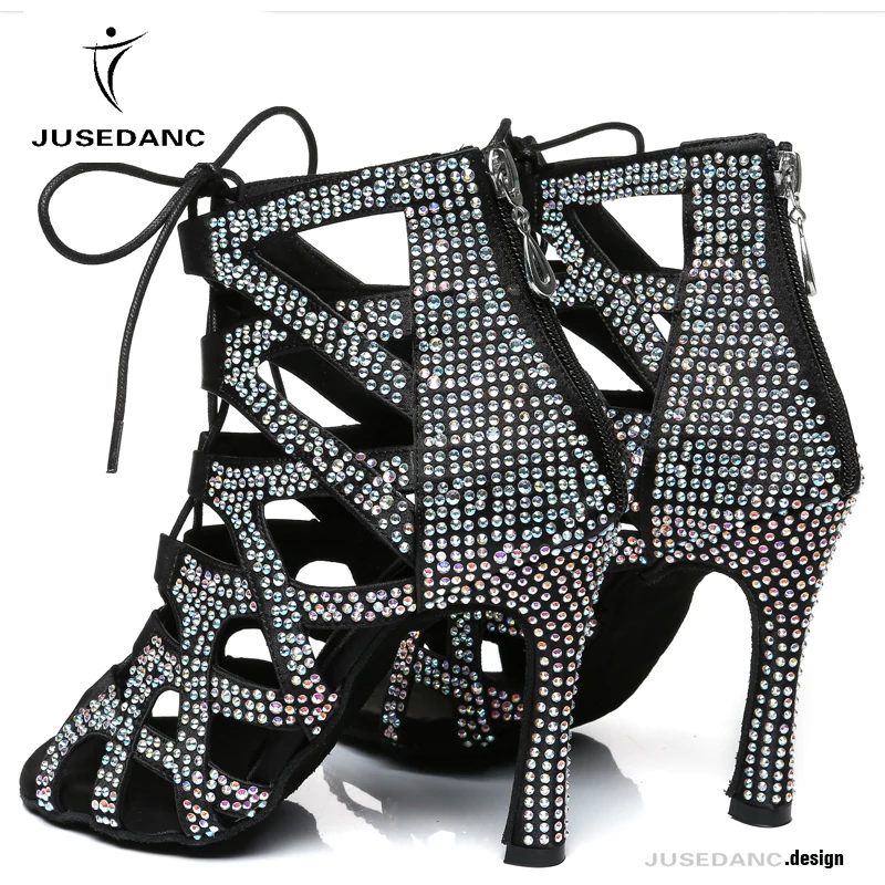 Туфли женские для латиноамериканских танцев кубинский каблук Обувь бальных