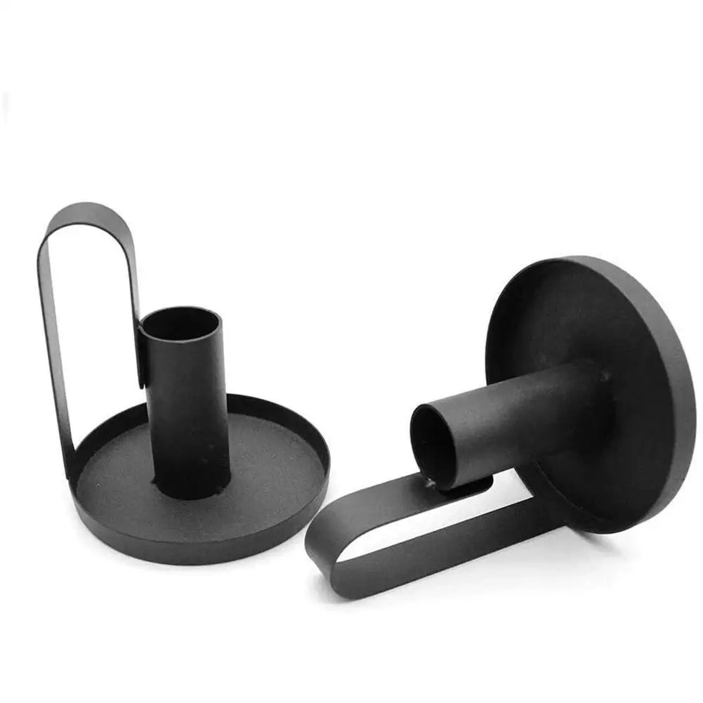 1 шт. подсвечники маленький подсвечник черный простой новый продается Ретро