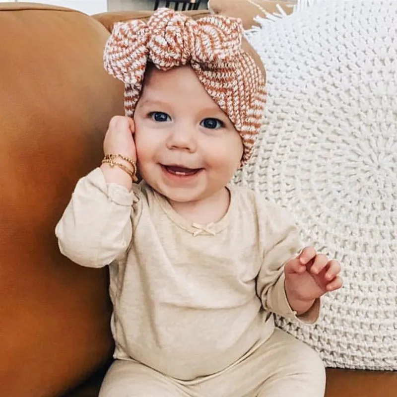 Ободки для девочек, бандо Bebe Fille, повязка на голову для малышей, детские украшения для волос, Детские Луки головная повязка в виде чалмы, повязка на голову