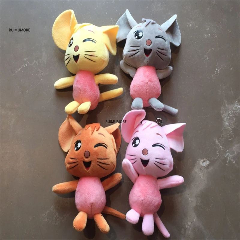 Милые маленькие 4 цвета плюшевые игрушки с мышкой брелок животными Обучающие