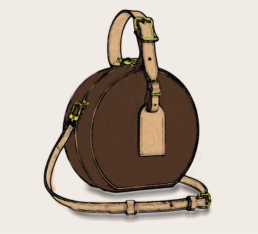 

Fashion Round Cosmetic Case Handbag Women's High Quality Diagonal Bag