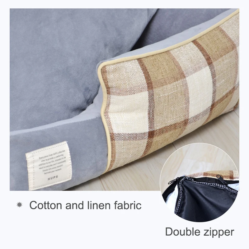 Домашние животные бинго хлопок лен кровать собаки съемный питомник кошка дом