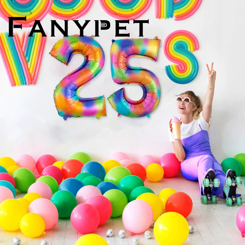 Воздушные шары из желеобразной фольги 40 дюймов 10 цветов | Дом и сад