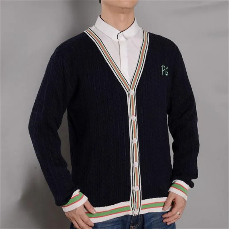 Man PG Golf T-Shirts Pearly Gates Full Sleeve Sweater T Shirt Male Autumn Winter Sport Clothing | Спорт и развлечения