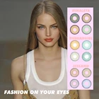 Мода на ваши глаза Russiangirl серии Контактные линзы мода бренд Himalaya, Исландия синего цвета; Цвета: зеленый, коричневый, Цвет глазные контактные линзы ежегодно