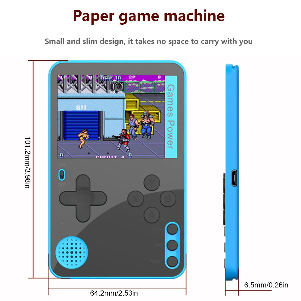 2 4 дюймов Экран Портативный тонкая портативная игровая консоль Встроенный 500