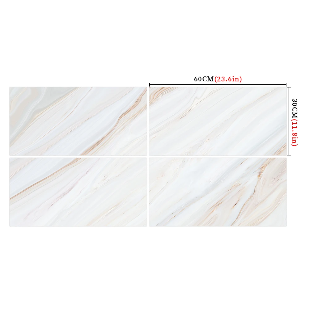 

Home Deco Self-adhesive Floor Tile Wallpaper Backsplash 3d Waterproof Peel And Stick Wall Marble Kitchen Sticker