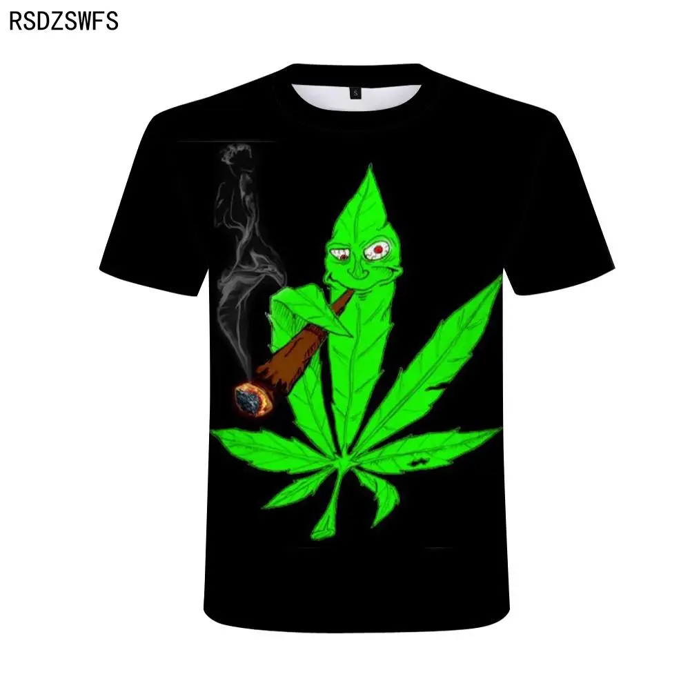 Fashion Natural Weeds 3D Printe Men T-Shirts Casual Short Sleeve T Shirt For Hip Hop Oversized T-Shirt O-Neck Soft Elastic | Мужская