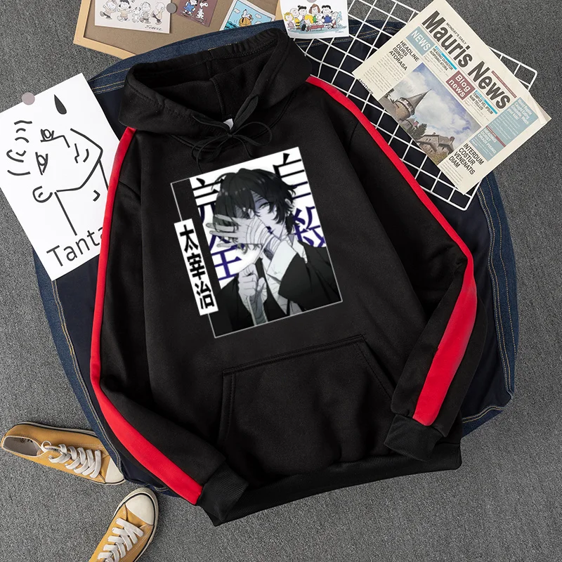 

Japanese Cartoon Ukiyoe Style Printing Men Hoodies Anime Warm Casual Loose Streetwear Fleece Fashion Breathable Men's Hoody