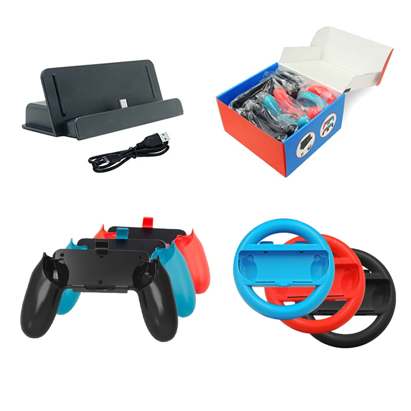 10 в 1 ручка контроллера Joy Con чехол для руля джойстик зарядное устройство