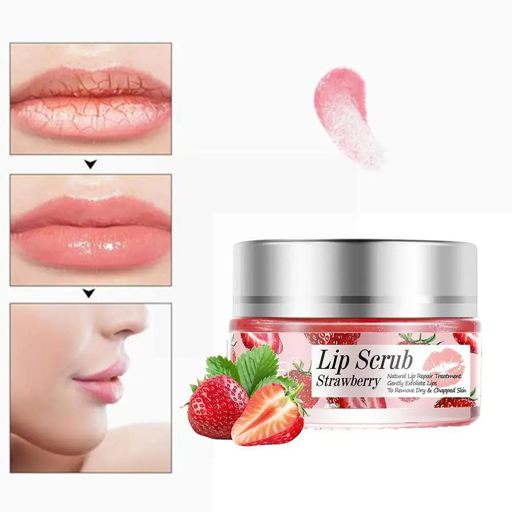 

20g Strawberry Lip Scrub Care Exfoliating Dead Skin Lines Lipstick Exfoliating Moisturizing and Preventing Reducing Dryness H5L9