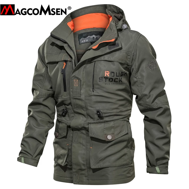 MAGCOMSEN куртки мужские осенние повседневные куртки с капюшоном водонепроницаемые армейские тактические куртки Военная охотничья одежда ветрозащитное пальто толстовки