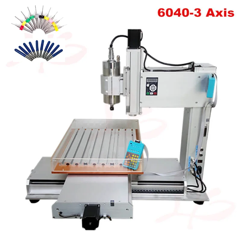 3axis cnc machine 5 оси колонки типа cnc 6040 1500 Вт водяного охлаждения шпинделя металла гравировки сверлильный станок с бесплатными резаками сверла - Цвет: 3axis cnc machine