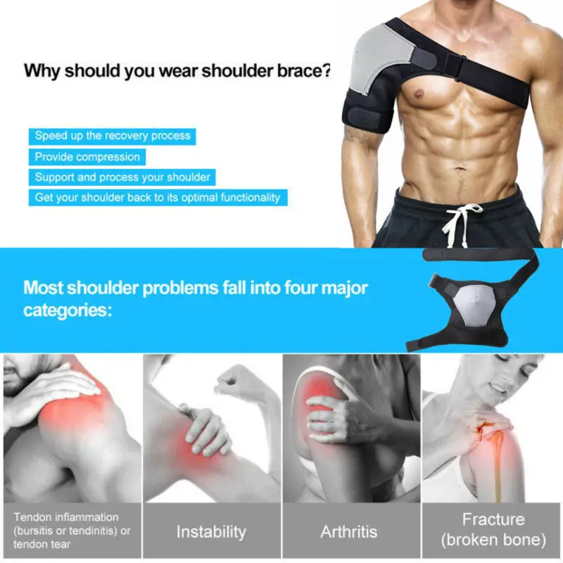 Регулируемый ремень для поддержки плеч спортивный компрессионный фиксатор