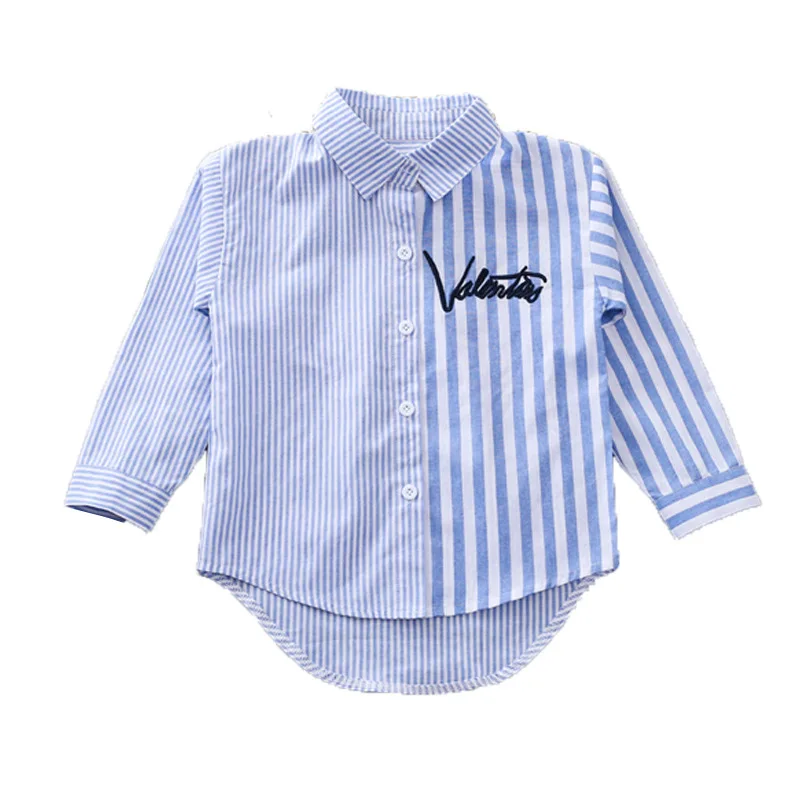 Blue Blouse Белая школьная блузка для девочек-подростков; хлопковые однотонные детские блузки и рубашки с рюшами для малышей; детские изысканные Топы; одежда для детей 12-13 лет - Цвет: Blue Blouse