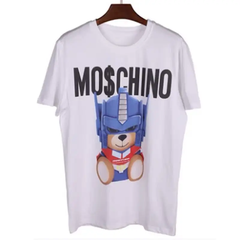 

Moss Cubs t-shirt female Chino short-sleeved couple parent-child dress tide card cotton loose large short sleeves