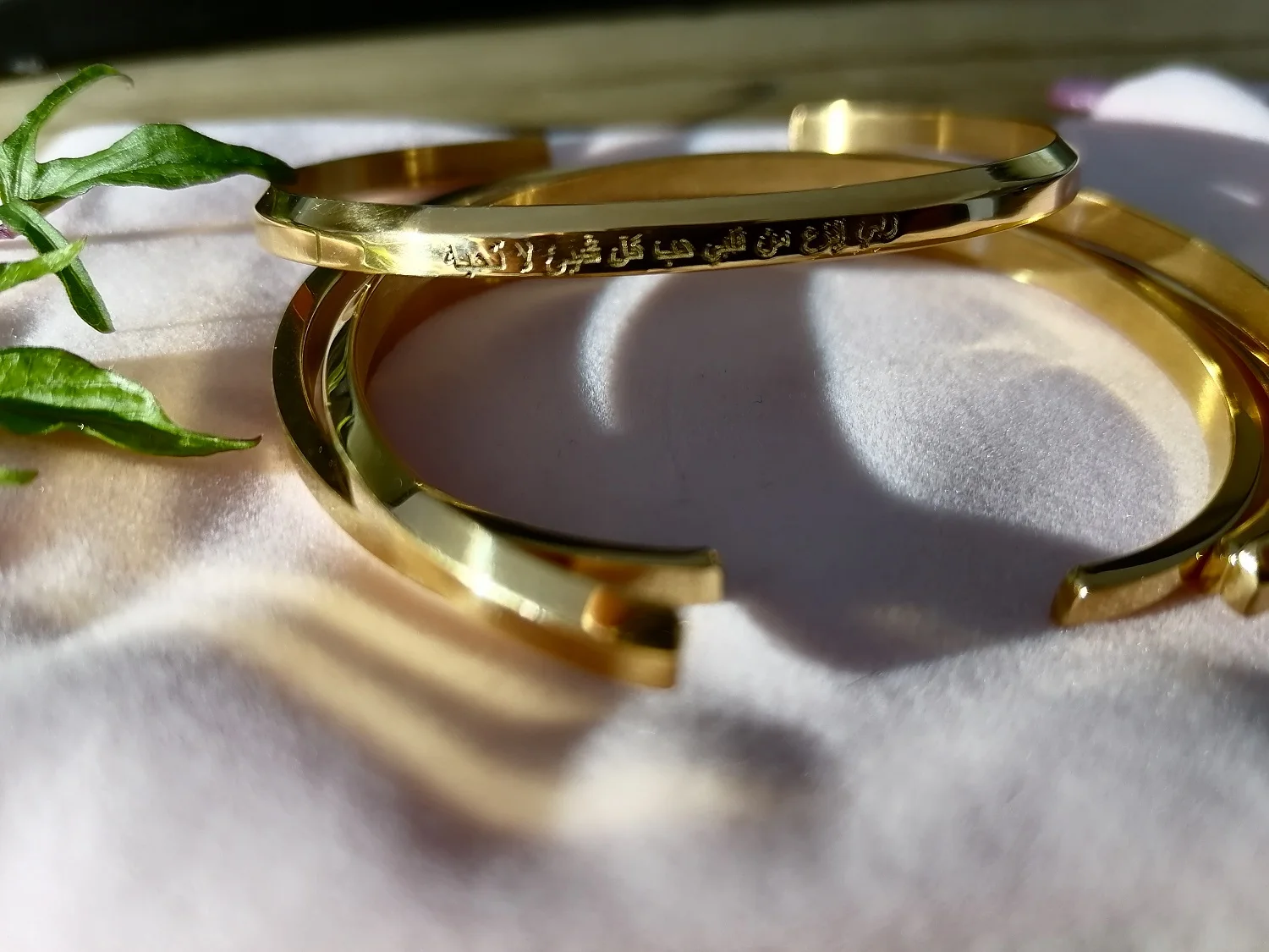 

Arabic Words Stainless Steel Women`S Bracelet 1019
